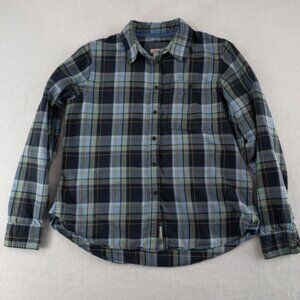 L.L. Bean Flannel Shirt Womens Small Blue Plaid